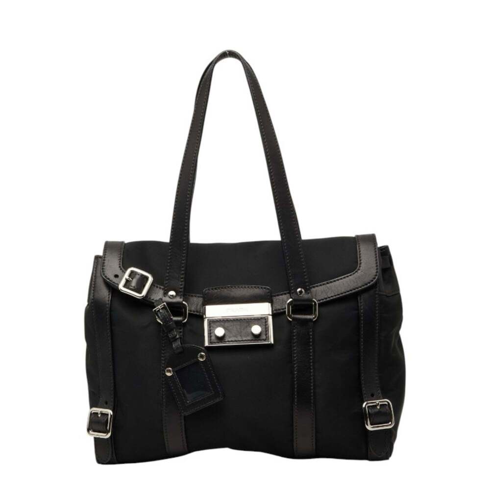 PRADA Black Leather Shoulder Bag - Picture 1 of 11